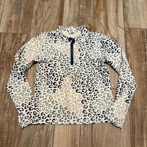 Ruffle Butts Leopard Long Sleeve Swim Wear